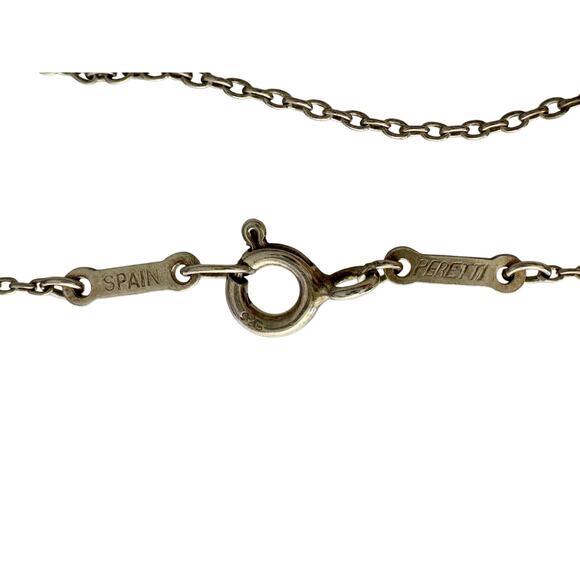 Tiffany and Co Small Elsa Peretti Teardrop Pendant Necklace 18" - Sterling - Picture 3 of 12